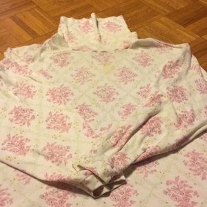 Sweater white and pink turtleneck